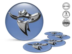 Domed Sticker Logo Car Rim Style